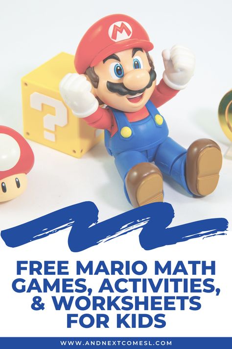 You're going to love this collection of Super Mario math games, activities, and worksheets! Fun ideas for all ages. #Math #SuperMario #Mario #MarioMathGames #MarioBros #Kids Activities Worksheets For Kids, Mario Day, Letter Learning Activities, Math Activities For Kids, Math Games For Kids, Math Crafts, Games Activities, Educational Activities For Kids, Super Mario Brothers