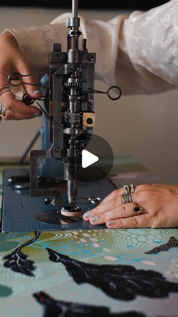 A little bit more about how our vintage embroidery machines work..✨ Everything we make is created on our hand operated machines. We absolutely love the process of working with these machines! Chain Stitch Machine, Computer Embroidery Machine, Love The Process, Chain Stitch Embroidery, Vintage Sewing Machine, Computer Embroidery, Embroidery Machines, Vintage Embroidery, Stitch Embroidery