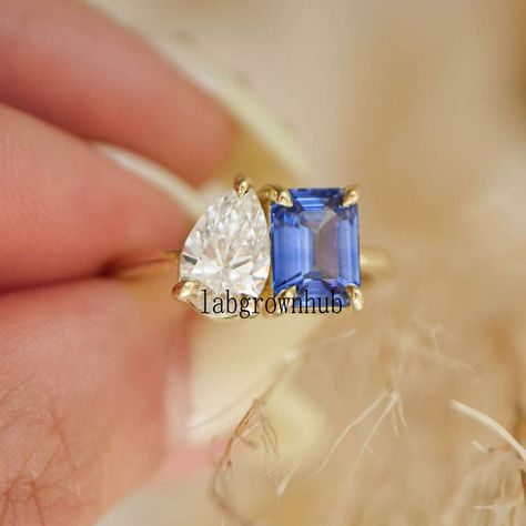 Engagement Ring Blue Diamond, Berlinger Jewelry, Wide Engagement Ring, Wedding Ring Couple, Mens Diamond Band, Blue Diamond Engagement Ring, Blue Engagement Ring, Ring Inspo, Sapphire Wedding Rings