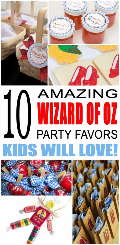 The Wizard Of Oz Party Favor Ideas - Kid Bam Wizard Of Oz Games, Cool Wizard, Party Favor Ideas For Kids, Wizard Of Oz Cast, Wizard Of Oz Gifts, Wizard Of Oz Party, Wizard Of Oz Decor, Cast Gifts, Party Favor Ideas