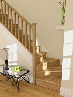 stairs with 90 degree turn Banister Remodel, Stair Layout, Stairs Cladding, Staircase Styles, Stairs In Living Room, Building Stairs, House Staircase, Oak Stairs, Stairway Design