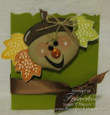 Acorn Gifts, Fall Paper Crafts, Punch Art Cards, Easy Christmas Ornaments, Stampin Up Project, Punch Art, Punch Cards, Thanksgiving Cards, Christmas Ornaments To Make