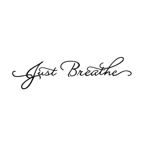 Winston Porter Just Breathe Wall Decal | Wayfair Recovery Tattoos, Alpha Quotes, Just Breathe Tattoo, Logo Quotes, Summer Tattoo, Wrist Tattoos For Women, 1 Tattoo, Color Chocolate, Mom Tattoos