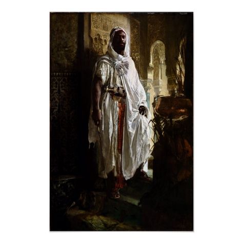 Eduard Charlemont The Moorish Chief Poster - Portugal Wood Gallery Frames, African Art Paintings, Garden Wall Art, Wall Art Pictures, African Art, Framed Canvas Prints, Portrait Painting, Fine Art America, Framed Art Prints