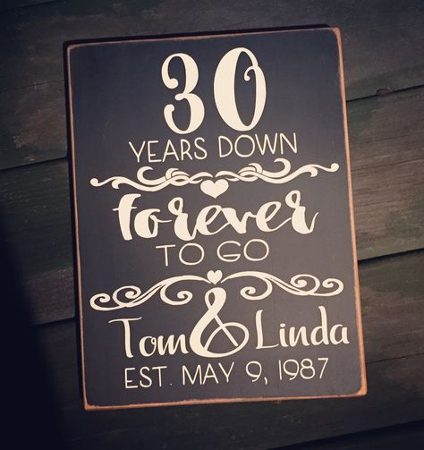 30 Yr Anniversary Ideas, 30 Wedding Anniversary Ideas, Anniversary Chalkboard, 30 Anniversary, 30th Anniversary Parties, 50th Anniversary Cards, 40th Anniversary Party, Anniversary Diy, 30 Year Anniversary