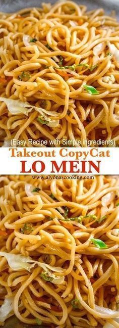 Easy Lo Mein, Chinese Chicken Recipes, Lo Mein Recipes, Chinese Cooking Recipes, Takeout Food, Lo Mein, Easy Chinese Recipes, Chow Mein, Minced Meat