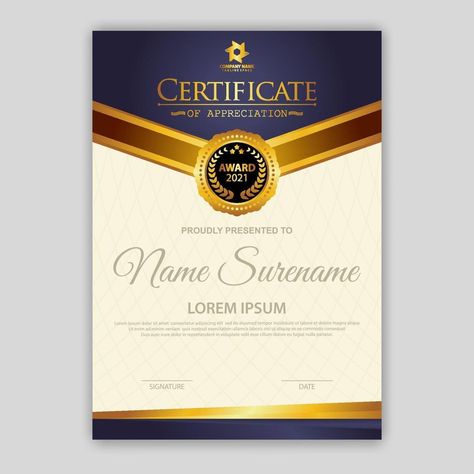 Modern certificate template. Suitable for appreciation. Premium vector. Graduation Tarpaulin, Certificate Design Inspiration, Certificate Design Template, Floral Vector, Certificate Of Appreciation, Certificate Design, Frame Gallery, Wedding Vintage, Photo Frame Gallery