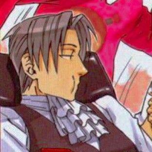 Ace Attorney Matching Icons, Edgeworth Ace Attorney, I Love People, Miles Edgeworth, Phoenix Wright, Ace Attorney, Cartoon Games, Just Friends, Ship Art