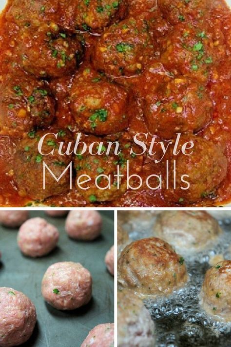 Cuban Meatballs, Cuban Spices, Large Meatballs, Yang Deficiency, South American Recipes, Cuban Dishes, Beef Meals, Latin Recipes, Latin American Food