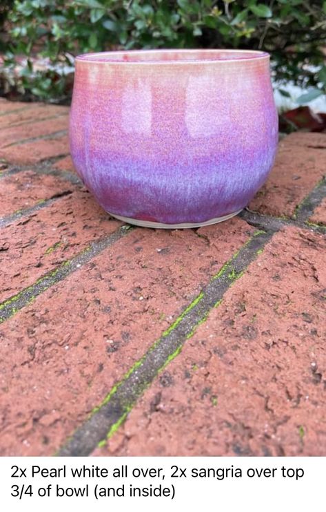 Bright Glaze Pottery, Speckled Plum Glaze Combinations, Spectrum Sangria Glaze, Spectrum Pearl White Glaze, Pink Glaze Combinations For Pottery, Spectrum Sangria Glaze Combinations, Sangria Glaze Combinations, Pink Glaze Combinations, Spectrum Pearl White Glaze Combinations