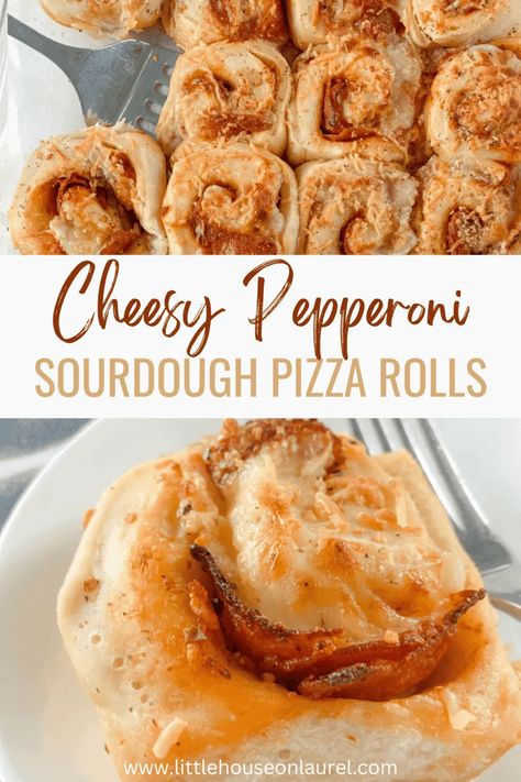 Cheesy Pepperoni Stuffed Sourdough Pizza Rolls Recipe Pizza Rolls Recipe, Pizza Roll Recipe, Recipe Using Sourdough Starter, Sourdough Rolls, Sourdough Pizza Crust, Pepperoni Rolls, Sourdough Starter Discard Recipe, Homemade Sourdough Bread, Cooking Pizza