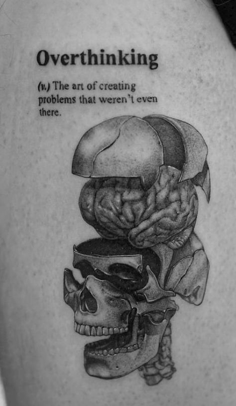 Internal Conflict Tattoo, Trapped Soul Tattoo, Trapped Mind Tattoo, Astrophysics Tattoo Ideas, Mood Tattoo Ideas, Phobia Tattoo Ideas, Deception Tattoo Ideas, Over Thinker Tattoo Ideas, Tattoos For People Who Overthink