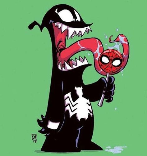 Skottie Young Covers That Perfectly Capture Your Favorite Marvel Heroes As Toddlers Baby Marvel, Chibi Marvel, Eddie Brock, Skottie Young, Marvel Venom, Young Art, Marvel Comic Books, Geek Art, Comic Book Covers