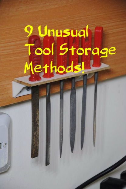 Hanging Tool Storage, Tool Storage Cabinets Diy, Easy Tool Storage, Compact Tool Storage, Van Tool Organization, Workshop Building Plans, Power Tool Organizer Diy, Garage Tool Storage Workshop Organization, Drill Bit Storage Diy