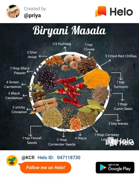 Punjabi Garam Masala Recipe, Garam Masala Recipe, Biryani Masala, Garam Masala Powder, Masala Powder Recipe, Spice Blends Recipes, Spice Mix Recipes, Homemade Spice Blends, Breakfast Recipes Indian