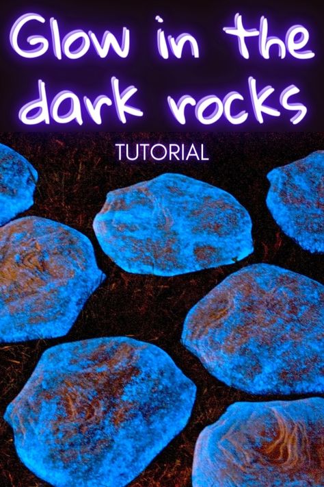 Glow Stones Ideas, Glow In The Dark Stepping Stones Diy, Glow In Dark Paint Outdoor Flower Pots, Glow In The Dark Garden Rocks, Glow In The Dark Spray Paint Ideas, Glow In The Dark Driveway Ideas, Diy Glow In The Dark Rocks, Glow Rocks Ideas, Glow In The Dark Garden Pebbles