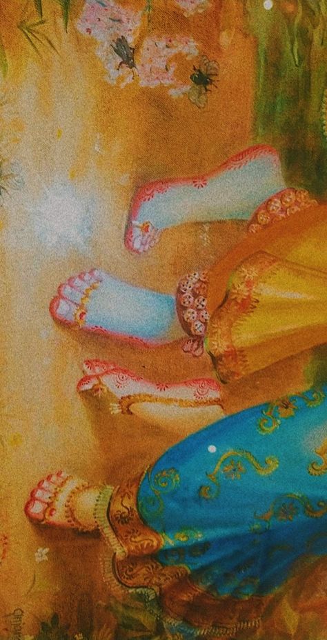 Lotus Feet Of Shri Radha, Lotus Feet Of Radhakrishna, Lotus Feet Of Lord Krishna, Lotus Wallpaper, Feet Drawing, Buddhist Art Drawing, Spiritual Paintings, Krishna Drawing, God Artwork