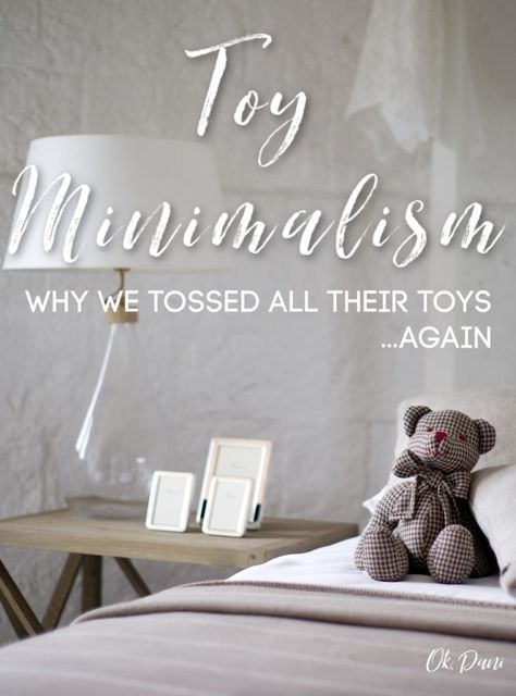 We went the toy minimalism route with our kids. Throwing away and donating all our kids toys (again!) to make a clearer space and ensure they get creative and play together while appreciating what they have left. The post Toy Minimalism: I Threw Away All Their Toys (Again!) appeared first on Ok, Dani. Minimalist Toy Collection, Minimal Toys, Toy Minimalism, Minimalist Toys, Room Minimal, Couples Doll, Baby Montessori, Minimalist Kids, Open Ended Toys