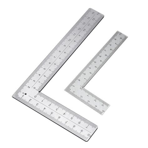 Double Sided Right Angle Ruler Framing Square Ruler Stainless Steel L Rule Features: With double scales for easy reading. Finished with rust prevention 2 sizes for your option: 1:5X10cm/1:10X15cm. Thickened stainless steel plate is and is not easy to bend and deform-. It is essential for every carpenter, professional and roofer-. Specifications: Material: stainless steel Size: 1:5X10cm/1:10X15cm(optional) Package Includes: 1xFraming Ruler note: Please allow 1-3cm error due to manual measurement. please make sure you do not mind before you bid. Due to the difference between different monitors, the picture may not reflect the actual color of the item. L Square Ruler, Framing Square, Carpenters Square, Easy Reading, Stainless Steel Plate, Right Angle, Steel Plate, Stainless Steel Frame, Workshop Equipment