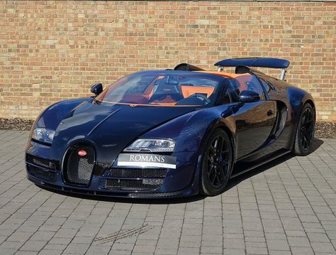 Blue Carbon Bugatti Veyron GS Vitesse for Sale at £2,395,000 - GTspirit Bugatti Veyron Grand Sport Vitesse, Bugatti Veyron Super Sport, Aesthetic Cool, Car Organization, Aesthetic Car, Pimped Out Cars, Car Decorations, Exclusive Cars, Car Organizer