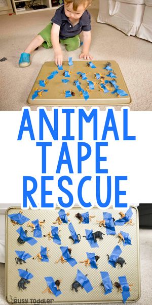 Animal Tape Rescue Activity #busytoddler #toddler #toddleractivity #easytoddleractivity #indooractivity #toddleractivities #preschoolactivities  #homepreschoolactivity #playactivity #preschoolathome  #tabyactivities #babyactivities Animal Tape Rescue, Activity For Toddlers, Easy Toddler Activities, Preschool Fine Motor, Toddler Sensory, Baby Activity, Toddler Activity, Motor Skills Activities, Easy Toddler