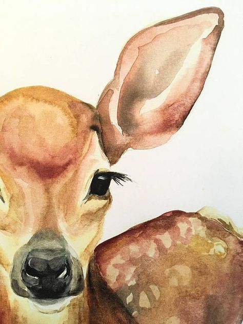 Floral Antlers, Paintings Easy, Deer Painting, Animal Illustration Art, Deer Art, Art Things, Kid Room, Animals Artwork, Animal Sketches