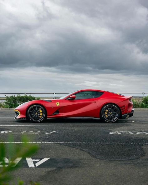 This regular 812 Superfast features a bodykit to make it look like a Competizione! What do you think about this? 📸… | Instagram Ferrari Car Aesthetic, Ferrari 812 Competizione, Ferrari F12 Berlinetta, 812 Superfast, Ferrari 812 Superfast, Tokyo Drift Cars, Ferrari 812, F12 Berlinetta, Arms Race