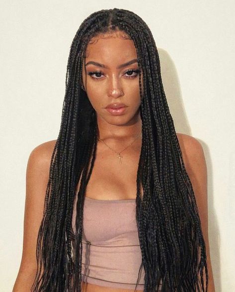 Hair Styles Braids, Styles Braids, Cute Box Braids Hairstyles, Protective Hairstyles Braids, Box Braids Styling, Natural Hair Braids, Black Braids, Box Braids Hairstyles, Braids For Black Hair