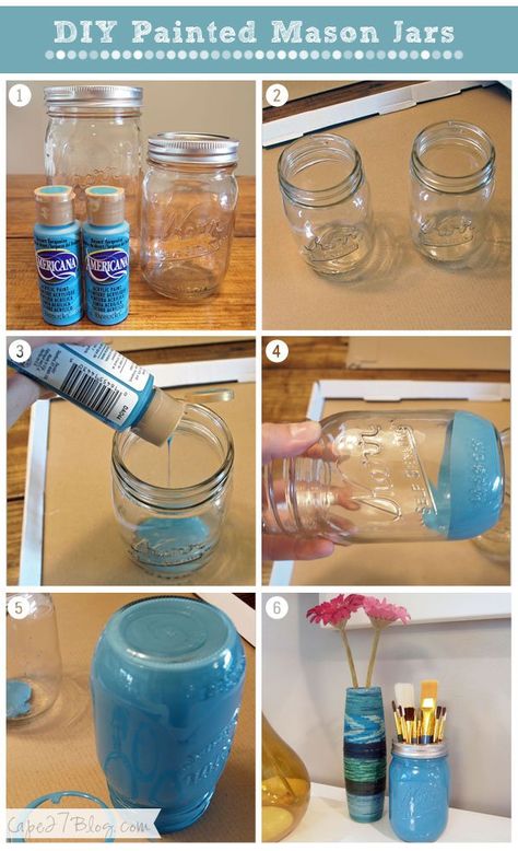 Rainbow Diy, Mason Jar Projects, Glasses Makeup, Diy Jar Crafts, Mason Jar Crafts Diy, Painted Jars, Jar Diy, Painted Mason Jars, Mason Jar Diy