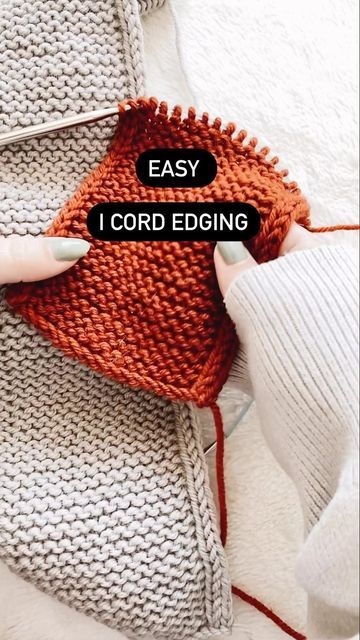 Knitting I Cord Edge, Icord Knitting, Beginner Knitting Pattern, Crochet Edgings, Knit Edge, Vogue Knitting, Winter Gifts, I Cord, October 21