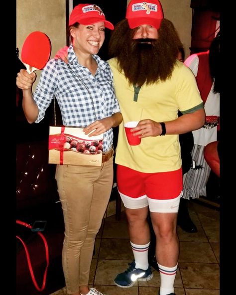 Forest Gump Halloween Costumes, Forest Gump Costumes, Forest Gump Couple Costume, Forest Gump Family Costume, Forest Gump And Jenny Costume Diy, Forest Gump And Jenny, Golf Costumes, Forrest Gump Costume, Wicked Crafts