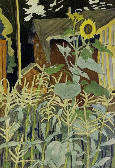 Charles Burchfield Charles Burchfield, Pencil On Paper, Modernism, Art Center, Art Paint, Abstract Landscape, American Art, Art History, Painting & Drawing