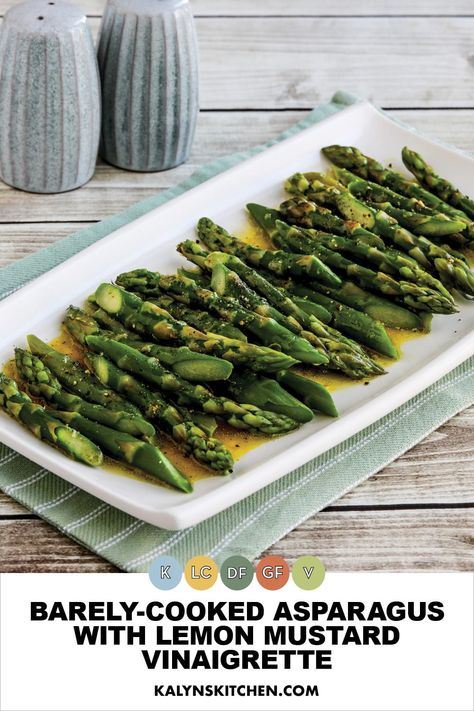 Cooked Asparagus, Marinated Asparagus, Asparagus Side, Asparagus Side Dish, Ways To Cook Asparagus, Mustard Vinaigrette, Mustard Recipe, Citrus Dressing, Spicy Brown Mustard