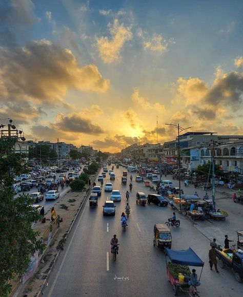 Karachi University, Evening Sunset, City Pictures, Street View, University, Road, On Instagram, Instagram