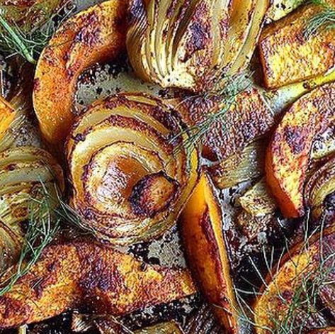 Squash And Onions, Farro Salad Recipes, Butternut Recipes, Fennel Soup, Fennel Recipes, Roasted Sprouts, Citrus Recipes, Roasted Fennel, Roasted Butternut Squash Soup