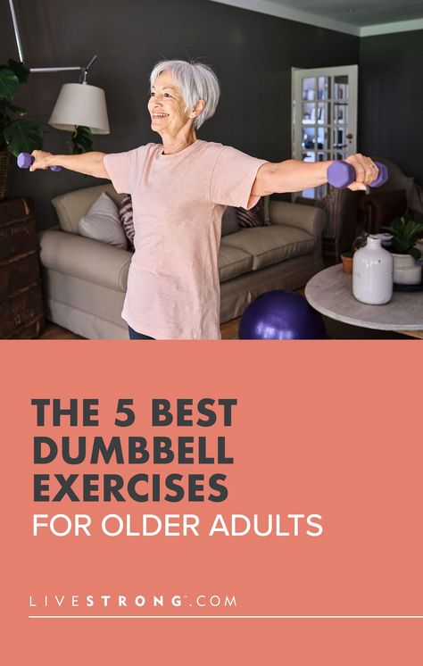 Best Dumbbell Exercises, Osteoporosis Exercises, Dumbbell Exercises, Exercise To Reduce Thighs, Yoga For Seniors, Dumbell Workout, Daily Exercise Routines, Strengthening Exercises, Balance Exercises