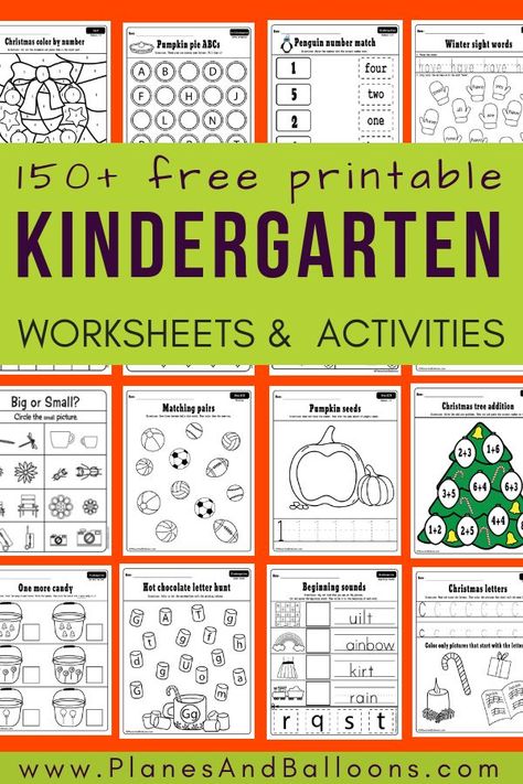 Fun free printable kindergarten worksheets - math worksheets, alphabet, numbers and letters, tracing worksheets and more! #kindergarten Title 1 Kindergarten, Free Learning Worksheets, Learn To Read Kindergarten Worksheets, Diy Activities For Kindergarten, Annie Moffatt Worksheets, Printable Math Games Kindergarten, Kindergarten Homeschool Math, Best Free Printables, Learning Alphabet Worksheets