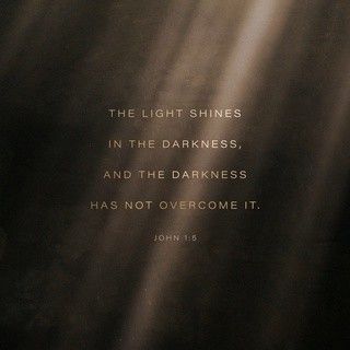 . Darkness never overcomes light. No matter how dark it gets, light will always pierce darkness. Jesus is the Light of the world. No darkness can stop Jesus from shining. Where Jesus is, darkness can not prevail. Light Shines In The Darkness, John 1 5, Bible Challenge, Amplified Bible, New American Standard Bible, In The Darkness, Daily Bible, Knowing God, Verse Of The Day