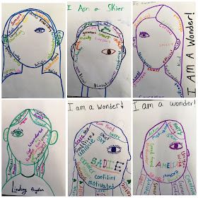 Wonder Rj Palacio Activities, Wonder Rj Palacio, Art Self Portraits, Wonder Novel, Wonder Activities, Family Involvement, All About Me Activities, About Me Activities, Wonder Art