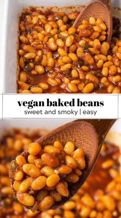 Vegan Baked Beans, Baked Beans Vegan, Vegeterian Dishes, English Mustard, Vegan Picnic, Bbq Baked Beans, Vegan Grilling, Vegan Baked, Baked Bean Recipes