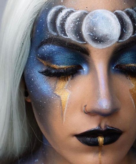 Fantasy Make Up Ideas Creative, Matching Halloween Makeup, Fantasy Makeup Looks, Makeup Ideas Looks, Easy Halloween Makeup Looks, Easy Halloween Makeup, Fantasy Make-up, Halloweenský Makeup, 2020 Makeup