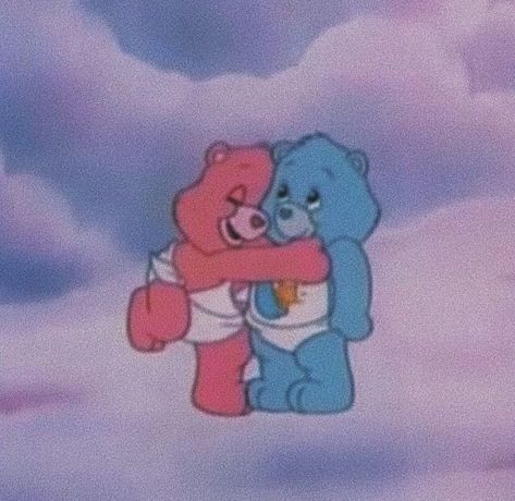 Pink and blue care bear cartoon pfp Pink And Blue Care Bear, Care Bear Cartoon, Care Bears Aesthetic, Blue Care Bear, Care Bears Vintage, I Still Miss You, Cartoon Pfp, Still Miss You, Pink Teddy