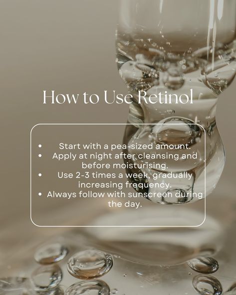 What is Retinol and how to use it? Incorporating retinol into your skincare routine can transform your skin, but it’s crucial to start slowly. Begin with a pea-sized amount every third night 🌙 and let your skin adjust. Gradually increase to every other night, and eventually nightly, while keeping an eye on your skin’s response to avoid irritation. Consistency is key! 💧 Always ensure you have a clean foundation to apply serums by using our Renbe face towels! #SkincareRoutine #HealthySk... Skincare Night Aesthetic, Skincare Retinol, Benefits Of Retinol, Retinol Benefits, What Is Retinol, Product Post, Esthetician Marketing, Serum For Face, Lip Care Routine