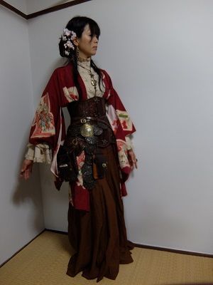 Asian Steampunk, Samurai Clothing, Mode Steampunk, Japanese Clothing, Steampunk Design, Steampunk Fashion, Fantasy Clothing, Marie Antoinette, Kimono Fashion