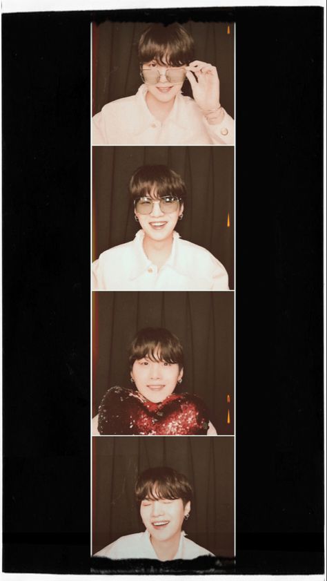 Bts Photobooth Pictures, Yoongi Bookmark, Bts Photobooth, Jungkook Film Strip, Suga Polaroid, Suga Photocard Printable, Yoongi Film Strip, Bts Polaroid Printable, Suga Gif