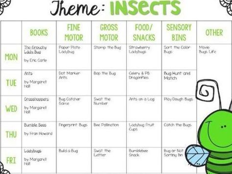 Tot School: Insects - Mrs. Plemons' Kindergarten Skills Activities For Preschool, Gross Motor Skills Activities, Community Helpers Lesson Plan, Community Helper Lesson, Preschool Weekly Lesson Plans, Farm Week, Daycare Lesson Plans, Daycare Curriculum, Daycare Themes