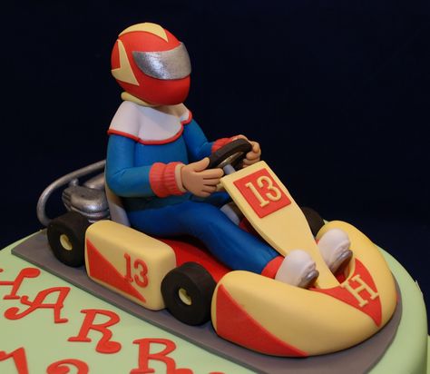 Go Kart Cake Karting Birthday Cake, Go Kart Cupcakes, Go Kart Cake Ideas, Go Kart Birthday Cake Ideas, Go Kart Party Invitations, Go Kart Party, Laser Tag Party, Mario Cake, Sport Cakes