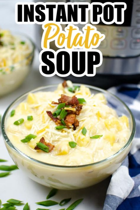 Instant Pot Potato Soup, Best Potato Soup, Creamy Soup Recipes, Soup Instant Pot, Delicious Slow Cooker Recipes, Soup With Ground Beef, Instant Pot Soup Recipes, Cozy Dinner, Instant Pot Soup