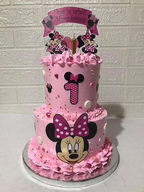 Pastel Mini Mouse, Pastel Minnie Mouse, Minnie Mouse Cake Design, Mini Mouse Birthday Cake, Mini Mousse, Minnie Bowtique Cake, Teal Wedding Cake, Minnie Mouse Boutique Cake, Mimi Birthday