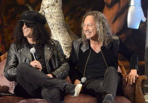 Kirk & Slash Kirk Hammet, Kirk Metallica, Saul Hudson, Scott Weiland, Kirk Hammett, James Hetfield, Mötley Crüe, Heavy Metal Bands, Music Legends